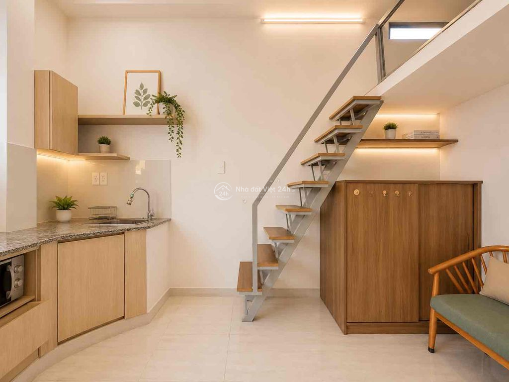 Căn hộ có Gác ban công máy giặt riêng 35m2 Quận Bình Thạnh ttt