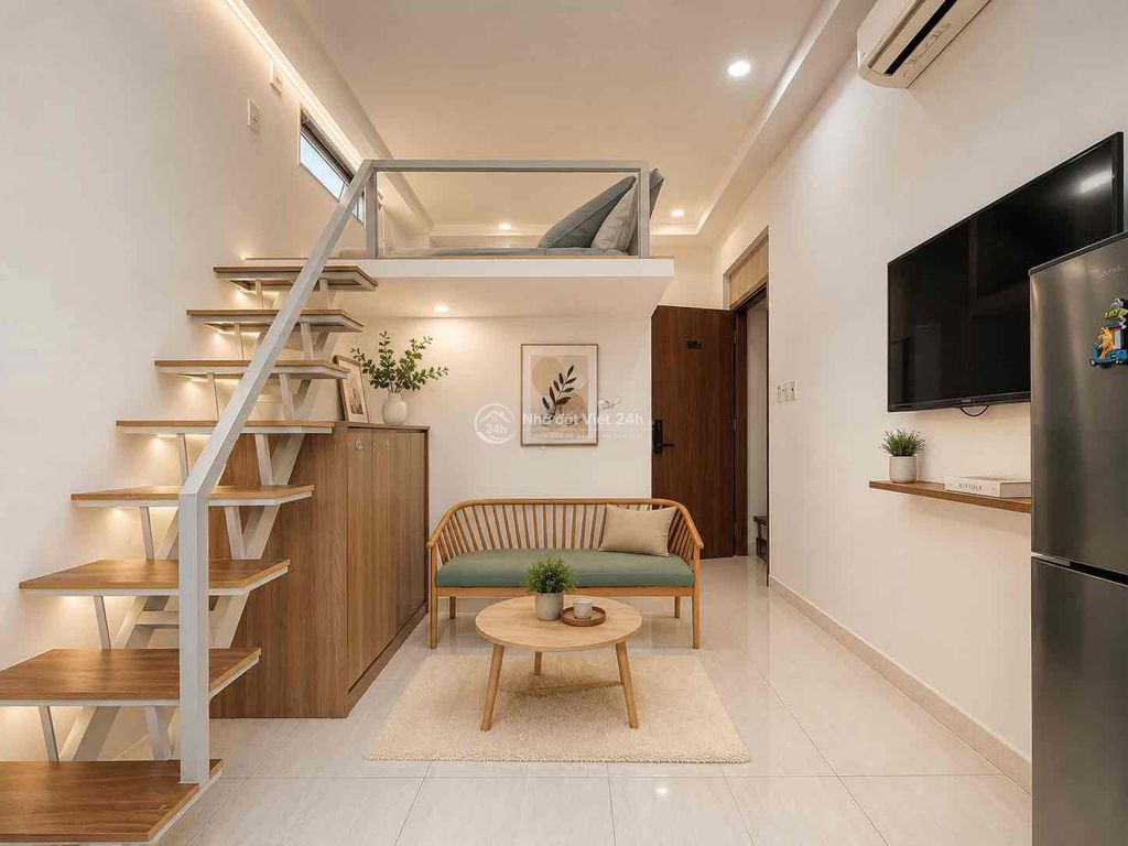 Căn hộ có Gác ban công máy giặt riêng 35m2 Quận Bình Thạnh ttt